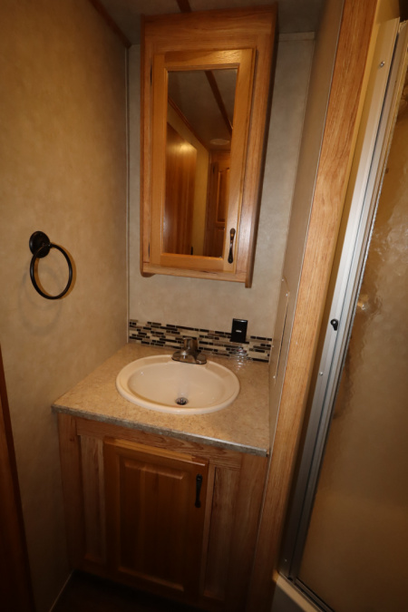 Used 2015 Bison Trailers Stock/Combo LQ Slide-out Horse Trailer