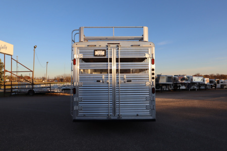 Used 2015 Bison Trailers Stock/Combo LQ Slide-out Horse Trailer