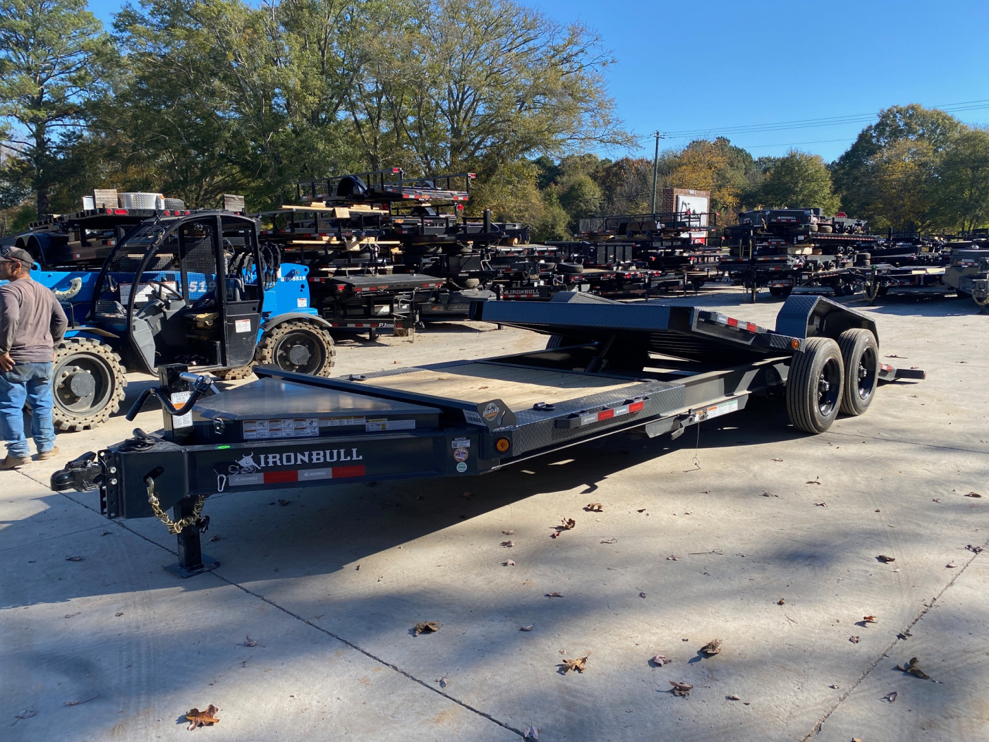 New 2026-Iron-Bull-Trailers-7×22-16K-Tilt-Deck-Equipment-Trailer-–-Heavy-Duty-Manual-Tilt-with-Toolbox-Model-TWB-T16K722II