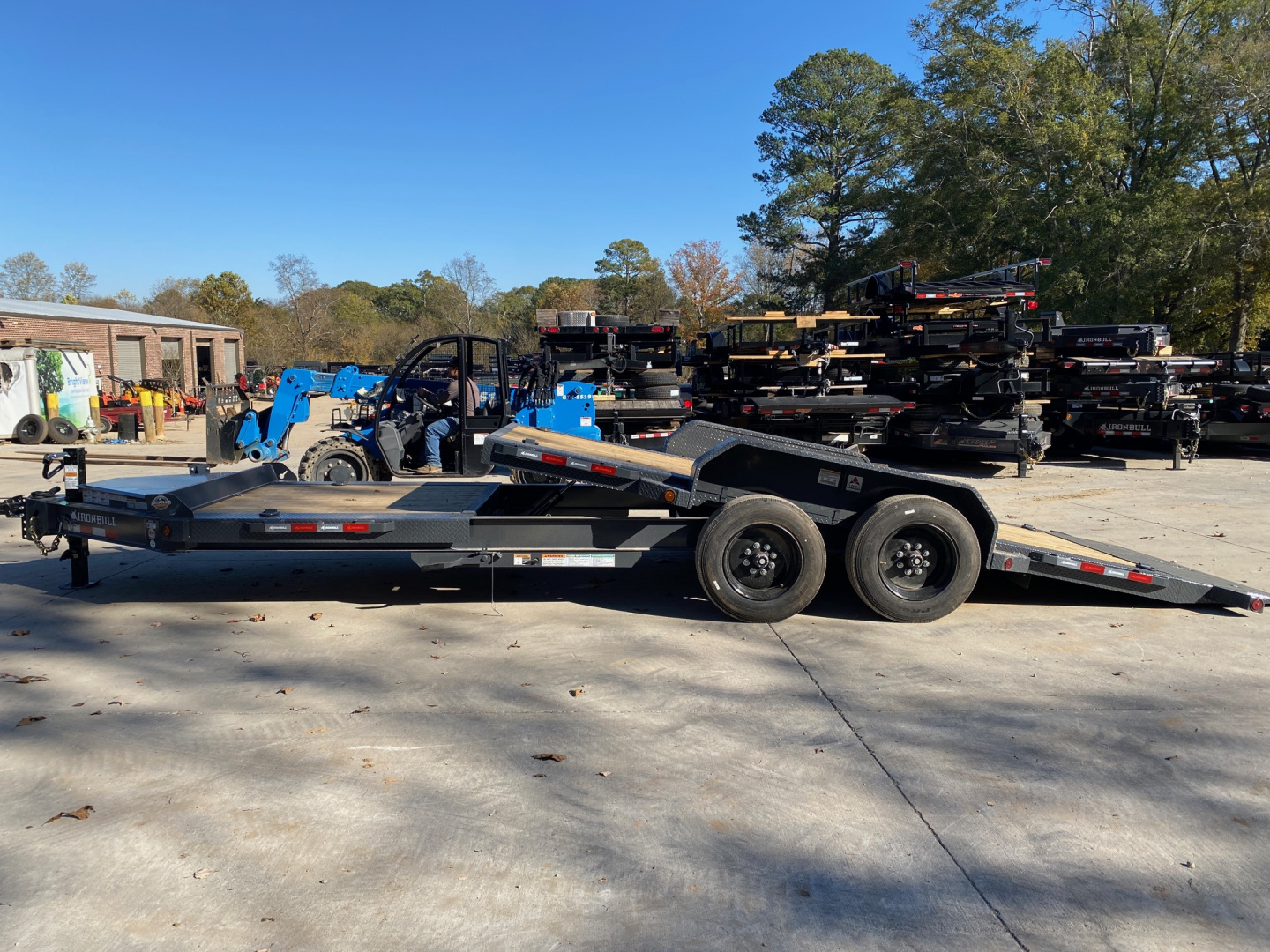 New 2026-Iron-Bull-Trailers-7×22-16K-Tilt-Deck-Equipment-Trailer-–-Heavy-Duty-Manual-Tilt-with-Toolbox-Model-TWB-T16K722II