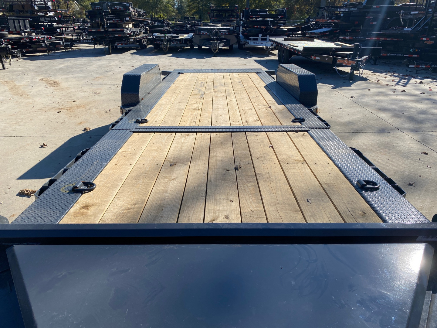 New 2026-Iron-Bull-Trailers-7×22-16K-Tilt-Deck-Equipment-Trailer-–-Heavy-Duty-Manual-Tilt-with-Toolbox-Model-TWB-T16K722II
