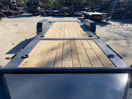 New 2026-Iron-Bull-Trailers-7×22-16K-Tilt-Deck-Equipment-Trailer-–-Heavy-Duty-Manual-Tilt-with-Toolbox-Model-TWB-T16K722II