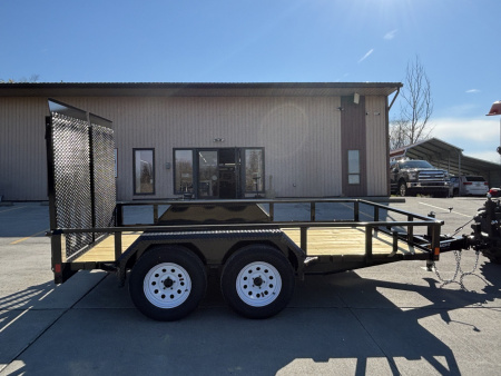 New 2026 Belmont Trailers 82 x12' Tandem Axle Utility Trailer w/ Split Ramp - 7000# GVWR