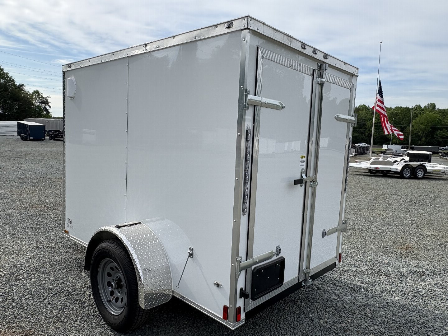 New 2026 Anvil 5X8 w/ Double Doors, Extra Height, & Side Door Cargo / Enclosed Trailer