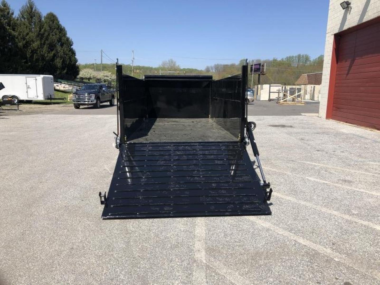 New 7 x 16 DUT15 BWISE Telescopic Ultimate Dump Trailer 15.4k**Hammertone Black/Gray Frame