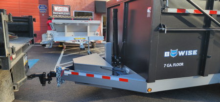 New 7 x 16 DUT15 BWISE Telescopic Ultimate Dump Trailer 15.4k**Hammertone Black/Gray Frame