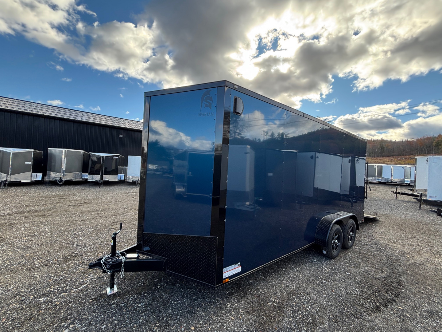 New 2026 SPARTAN 7X18 + 2ft V nose/ 7'6 Int Height/ .080 Polycore Exterior/ Blackout Package- 7000GVW