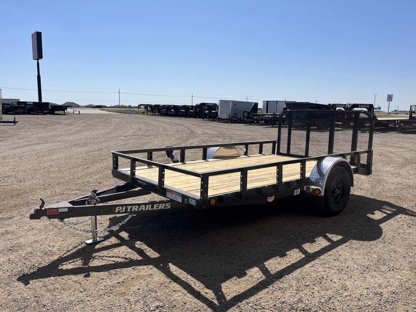 New 2026 PJ 77"x12' Single Axle Utility Trailer - U7