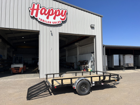 New 2026 PJ 77"x12' Single Axle Utility Trailer - U7