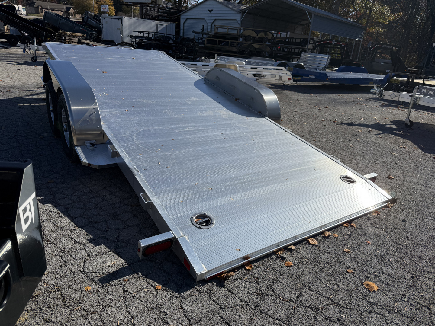 New 2026 Aluma 8216 TILT-TA-EL-RTD W/ SPARE Car Hauler