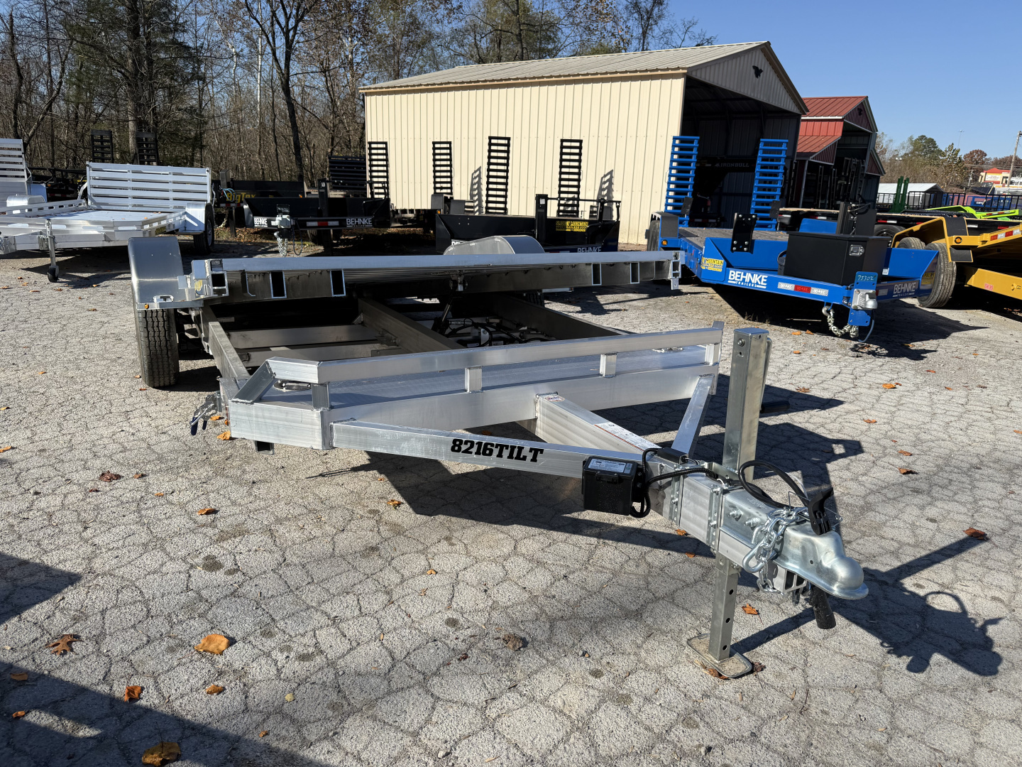 New 2026 Aluma 8216 TILT-TA-EL-RTD W/ SPARE Car Hauler