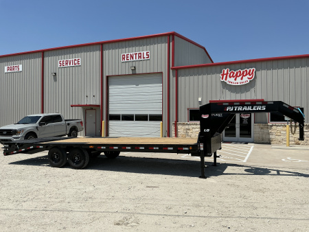 New 2026 PJ 102”x25’ Quest Gooseneck Flatbed w/ Singles – LQ