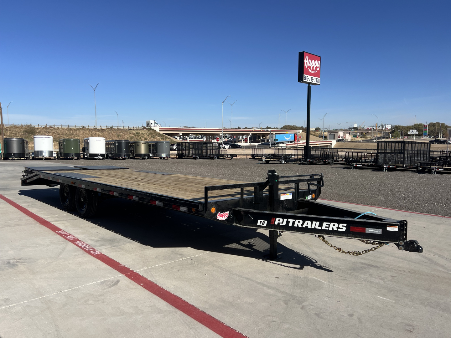 New 2026 PJ 102"x24' BP 8" I-Beam Deckover Trailer – F8