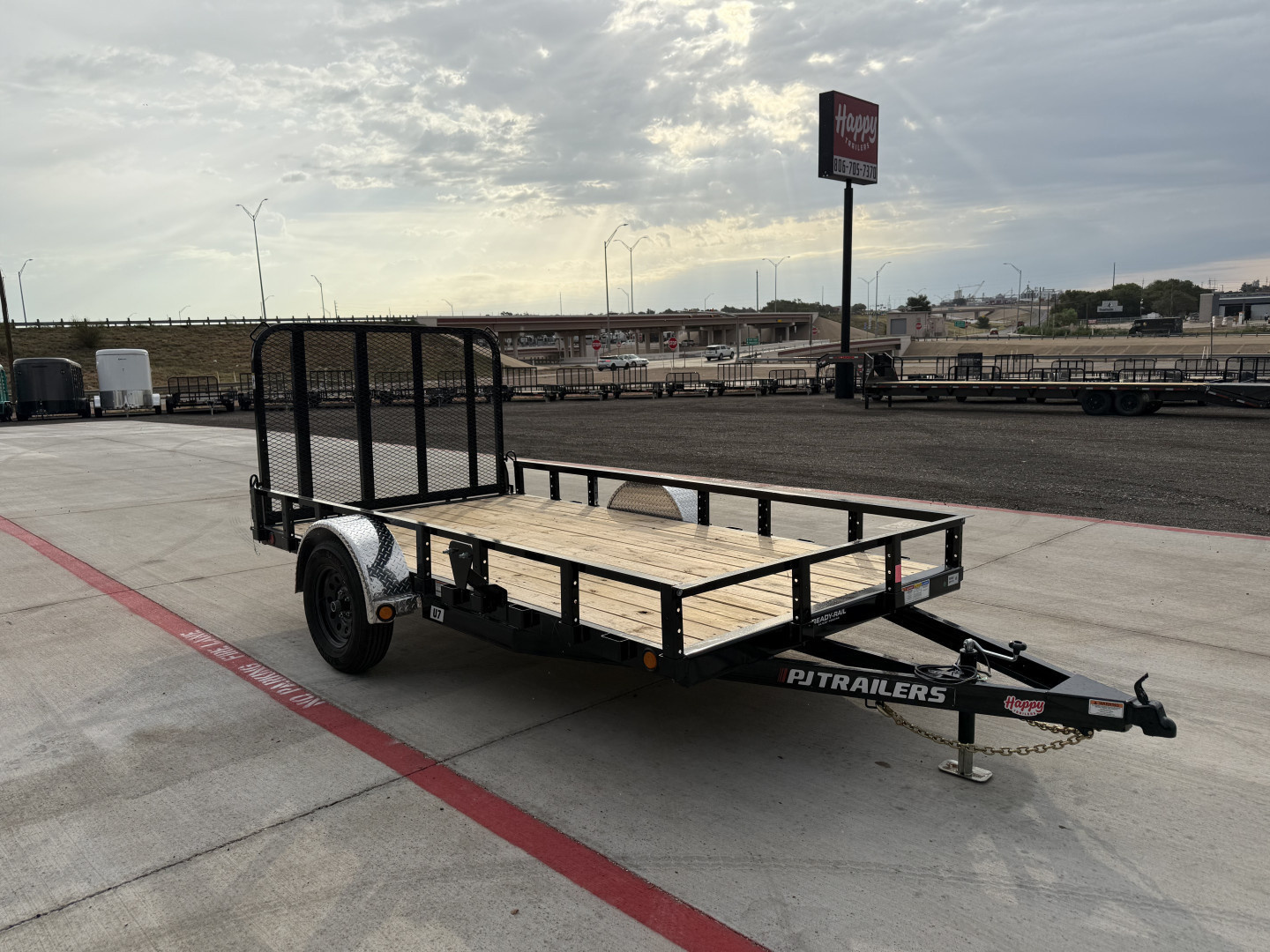 New 2026 PJ 77"x12' Single Axle Utility Trailer - U7