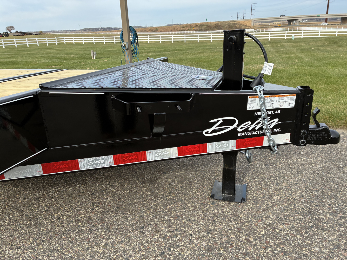 New 2026 Delta 27TB Bumper Pull Tilt 20' Flatbed Trailer