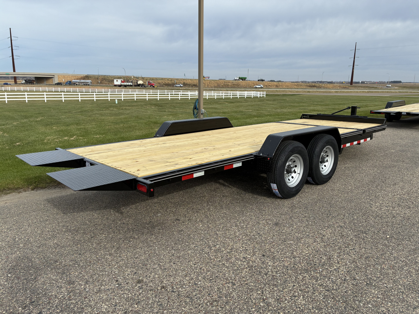 New 2026 Delta 27TB Bumper Pull Tilt 20' Flatbed Trailer