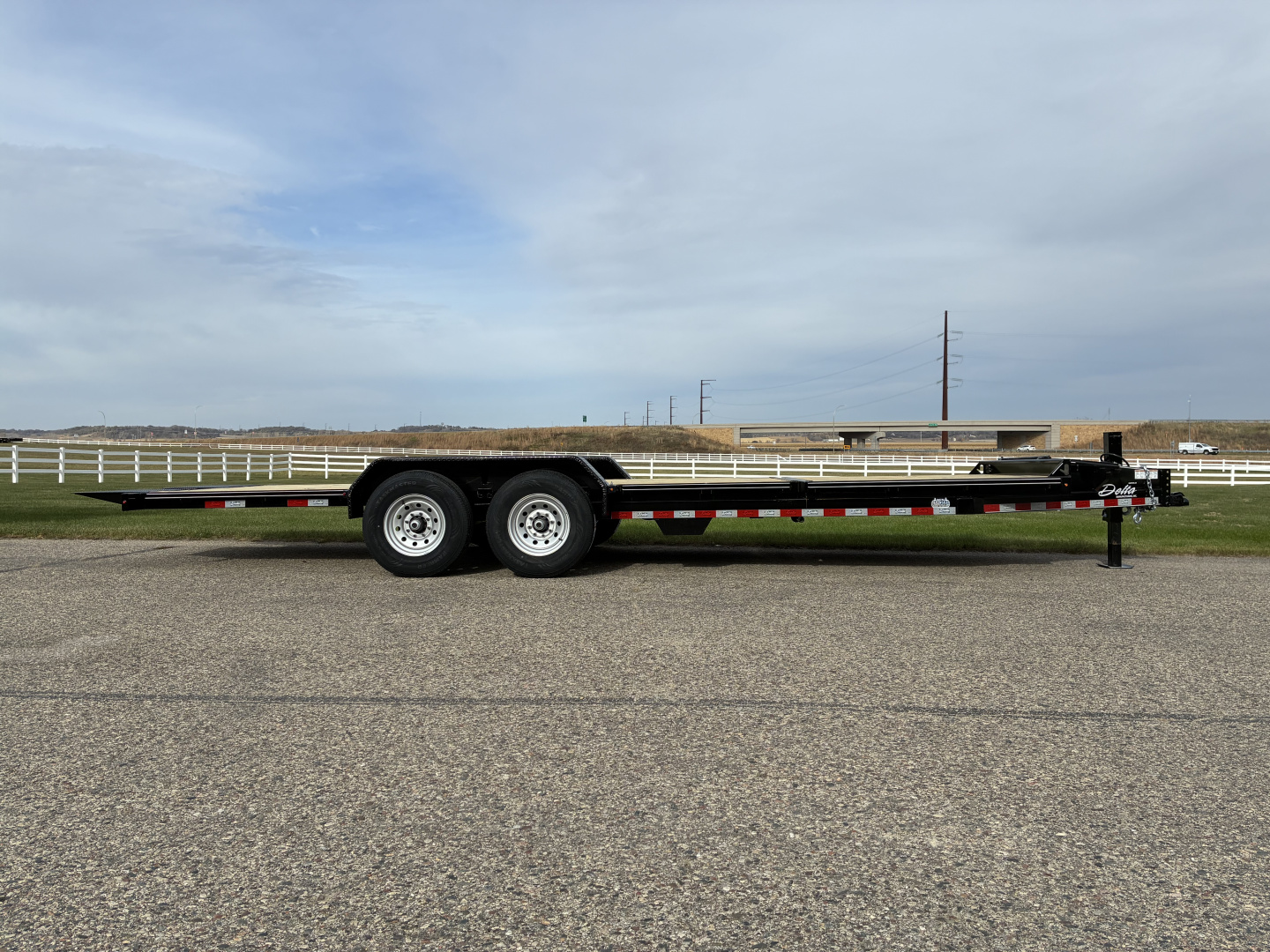 New 2026 Delta 27TB Bumper Tilt 22' Flatbed Trailer