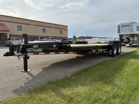 New 2026 Delta 27TB Bumper Tilt 22' Flatbed Trailer
