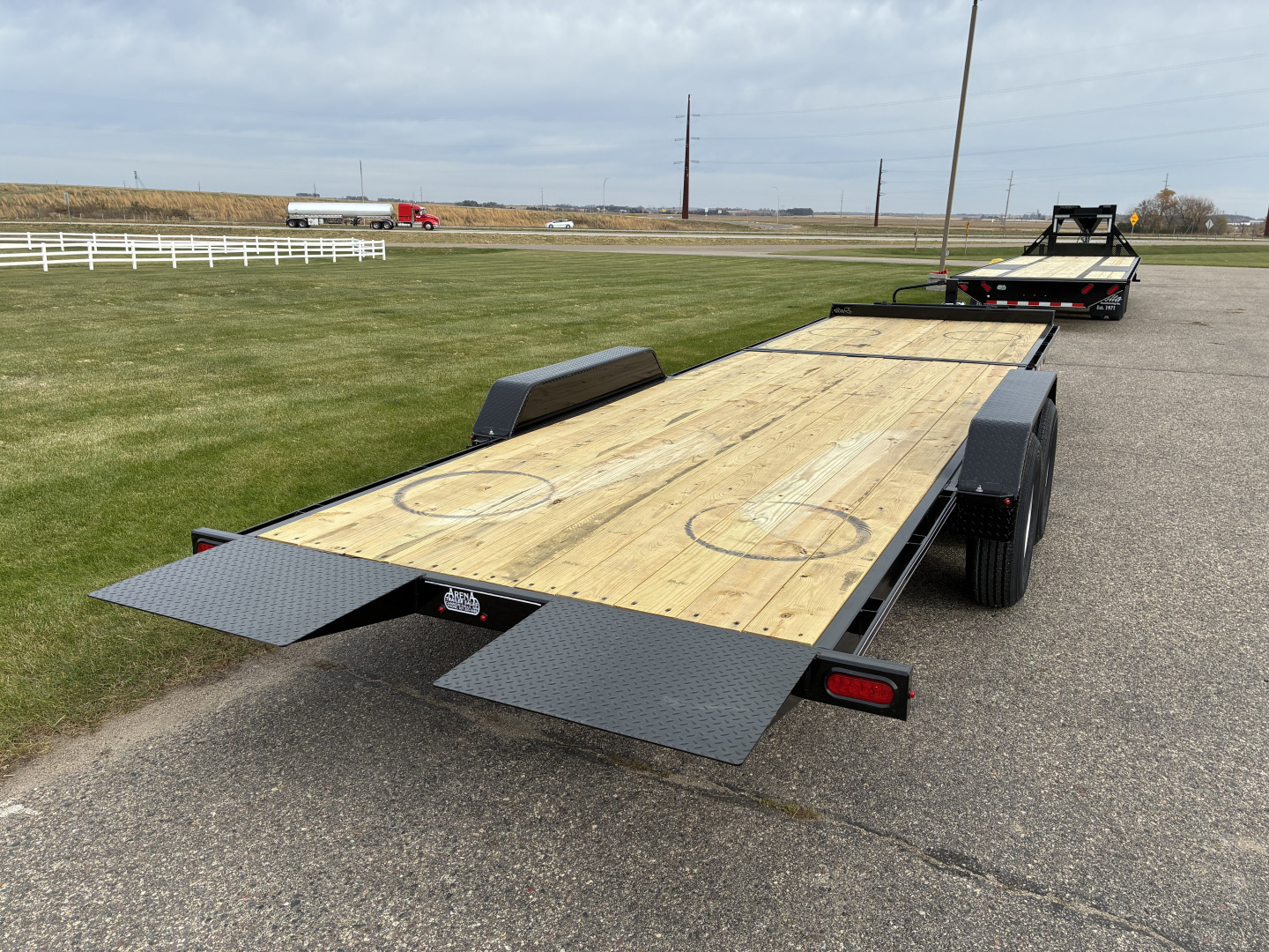 New 2026 Delta 27TB Bumper Pull Tilt 24' Flatbed Trailer