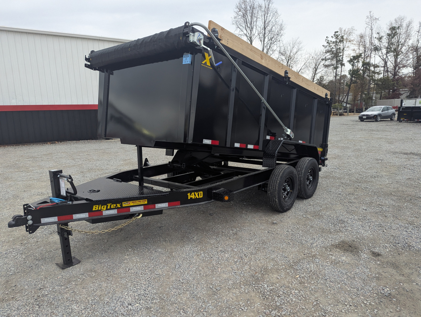 New 2026 Big Tex Trailers 7x14TD Heavy Duty 15.4K Telescopic Dump w/ X Series, Slide-In Ramps & 4' Sides