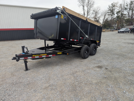New 2026 Big Tex Trailers 7x14TD Heavy Duty 15.4K Telescopic Dump w/ X Series, Slide-In Ramps & 4' Sides