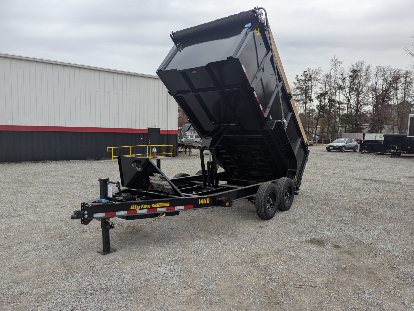 New 2026 Big Tex Trailers 7x14TD Heavy Duty 15.4K Telescopic Dump w/ X Series, Slide-In Ramps & 4' Sides