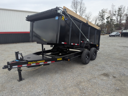 New 2026 Big Tex Trailers 7x14TD Heavy Duty 15.4K Telescopic Dump w/ X Series, Slide-In Ramps & 4' Sides