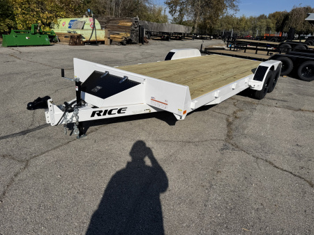 New 2026 Rice Trailers 82”x22’ Car Hauler Flatbed Trailer