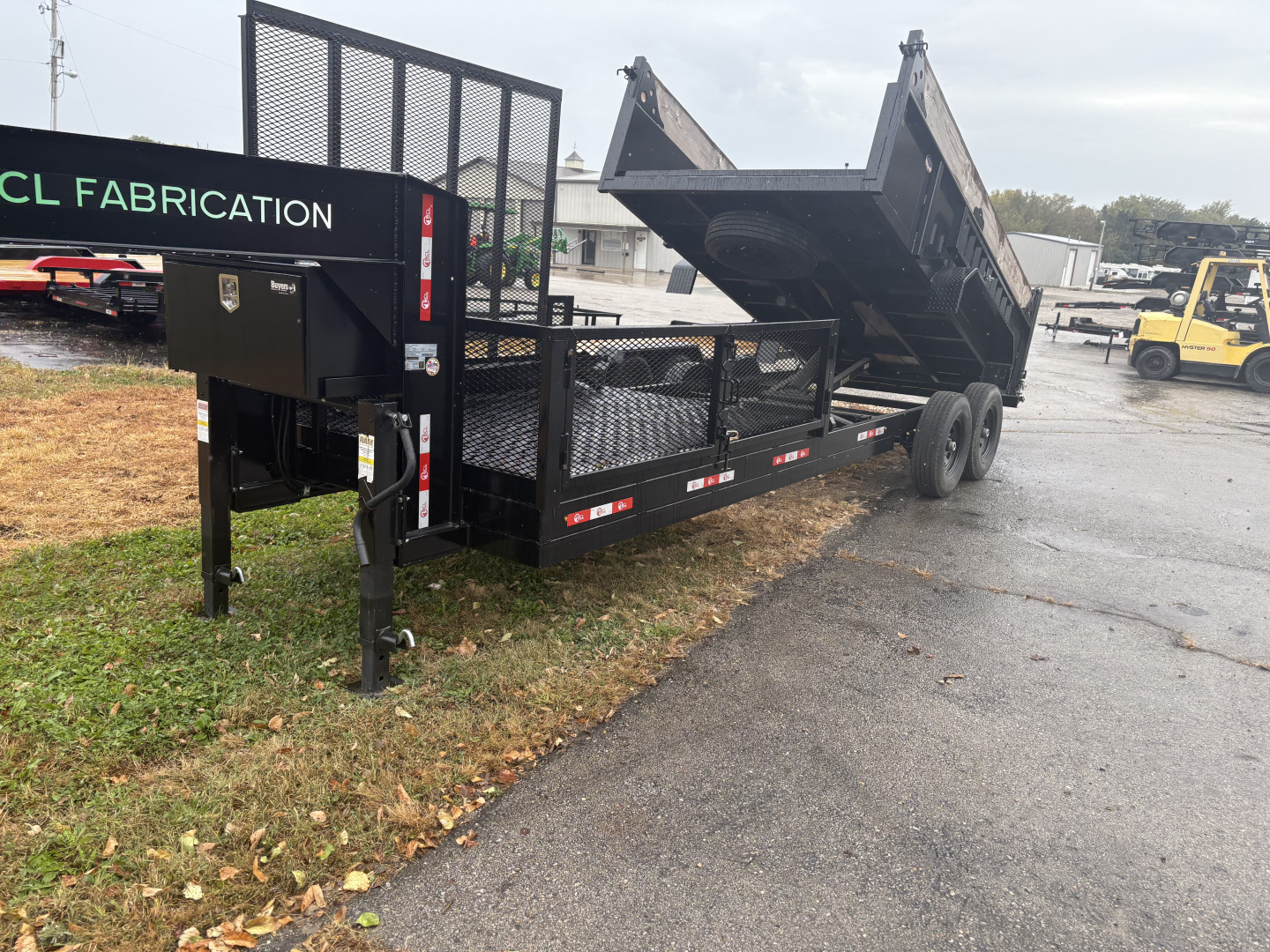 New 2025 BCL Fabrication 82”x22 Landscape Dump 14’ Dump 8’ Platform Dump Trailer
