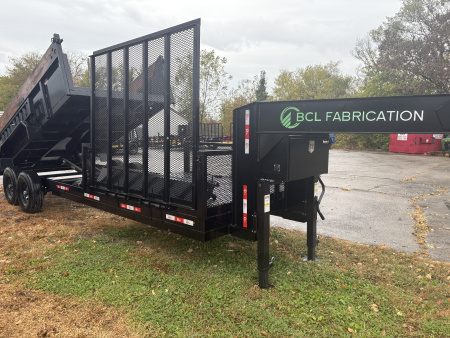 New 2025 BCL Fabrication 82”x22 Landscape Dump 14’ Dump 8’ Platform Dump Trailer