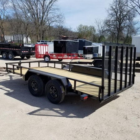 New 2026 MEB 77x14 Utility Trailer W/Ramp 7K