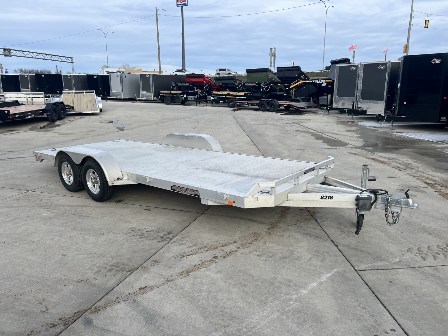 Used 2017 ALUMA 18 ft ALL ALUMINUM Car Trailer Aluminum Floor All aluminum construction