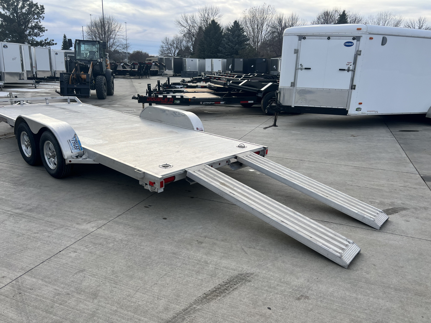 Used 2017 ALUMA 18 ft ALL ALUMINUM Car Trailer Aluminum Floor All aluminum construction