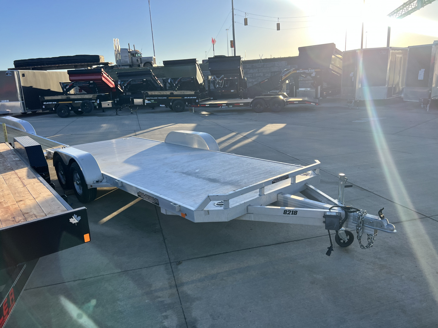 Used 2017 ALUMA 18 ft ALL ALUMINUM Car Trailer Aluminum Floor All aluminum construction