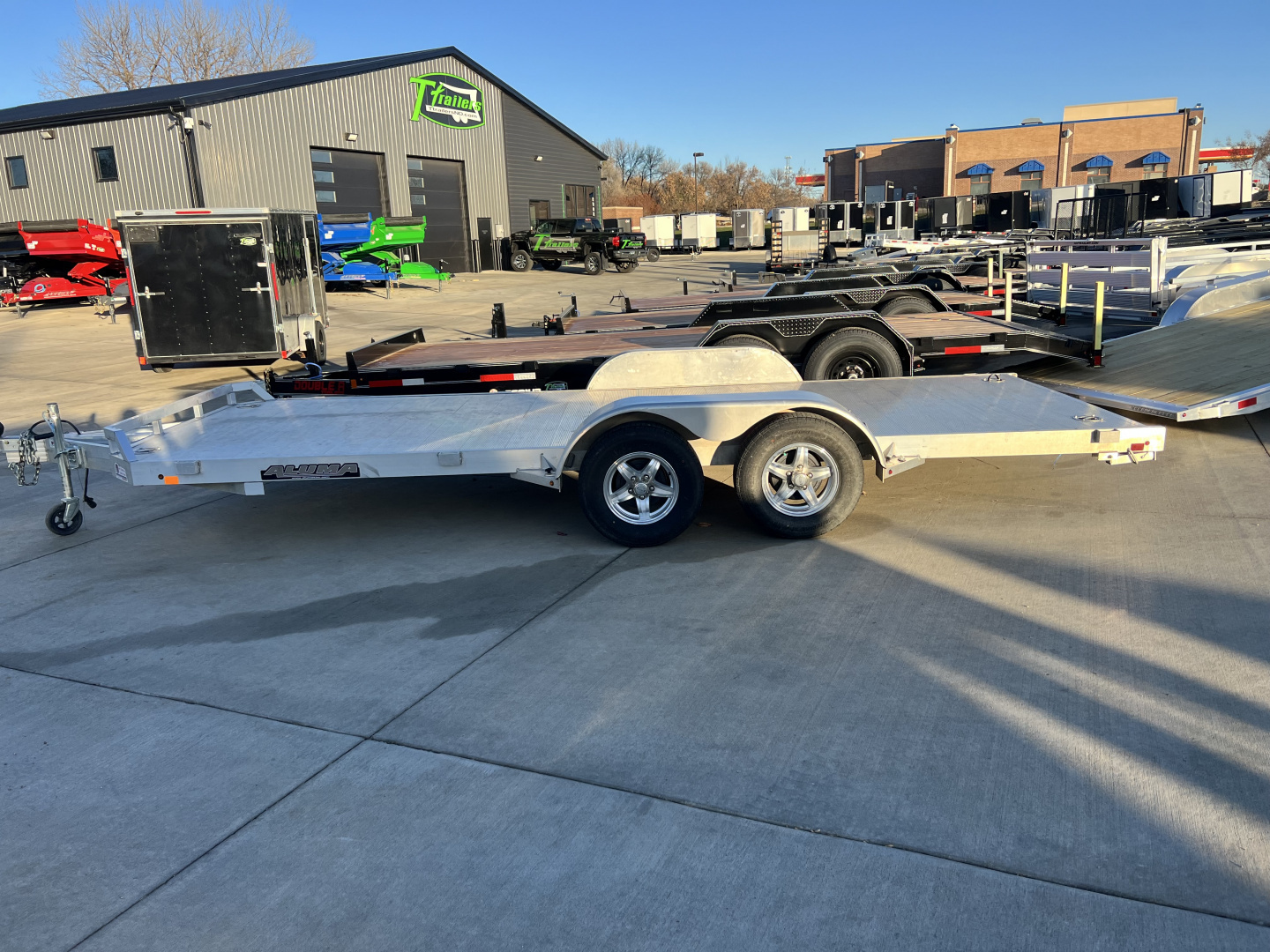 Used 2017 ALUMA 18 ft ALL ALUMINUM Car Trailer Aluminum Floor All aluminum construction
