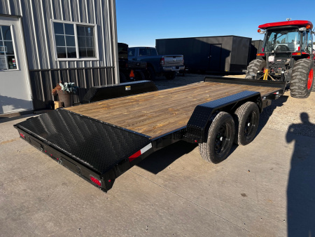 New 2026 H&H Trailers 82"X16' 7k gvwr Slide-Out ramps Car / Racing Trailer
