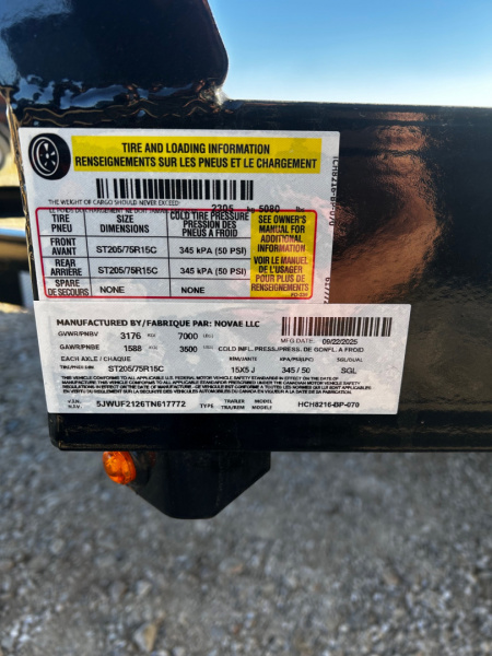 New 2026 H&H Trailers 82"X16' 7k gvwr Slide-Out ramps Car / Racing Trailer