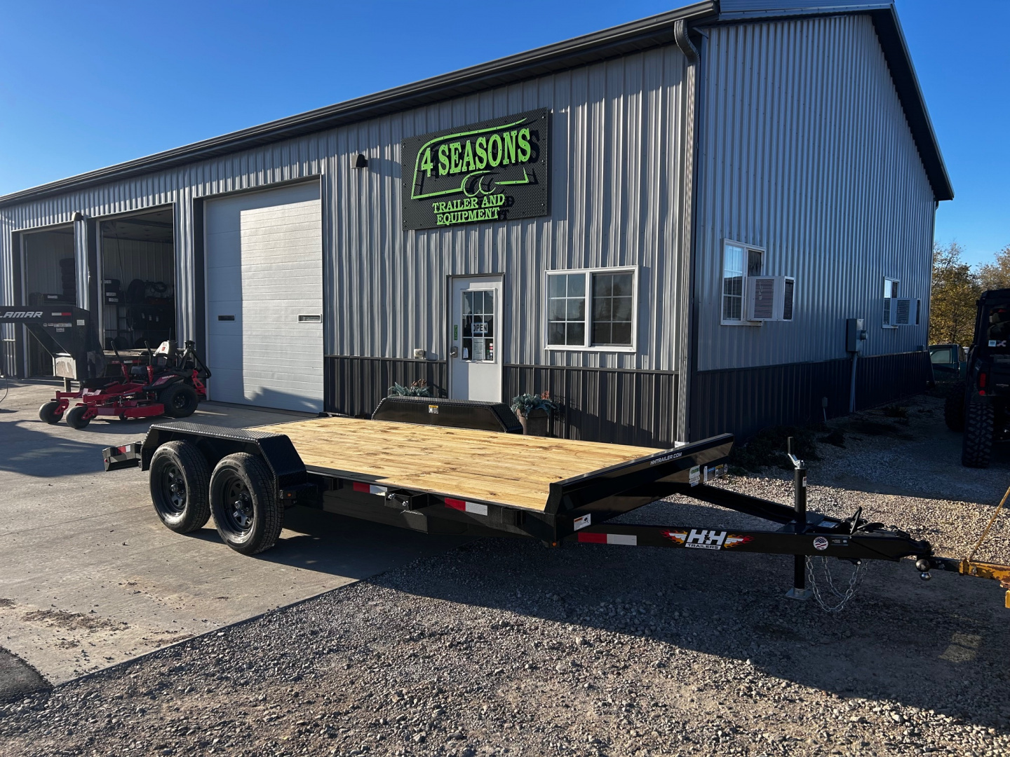 New 2026 H&H Trailers 82"X16' 7k gvwr Slide-Out ramps Car / Racing Trailer