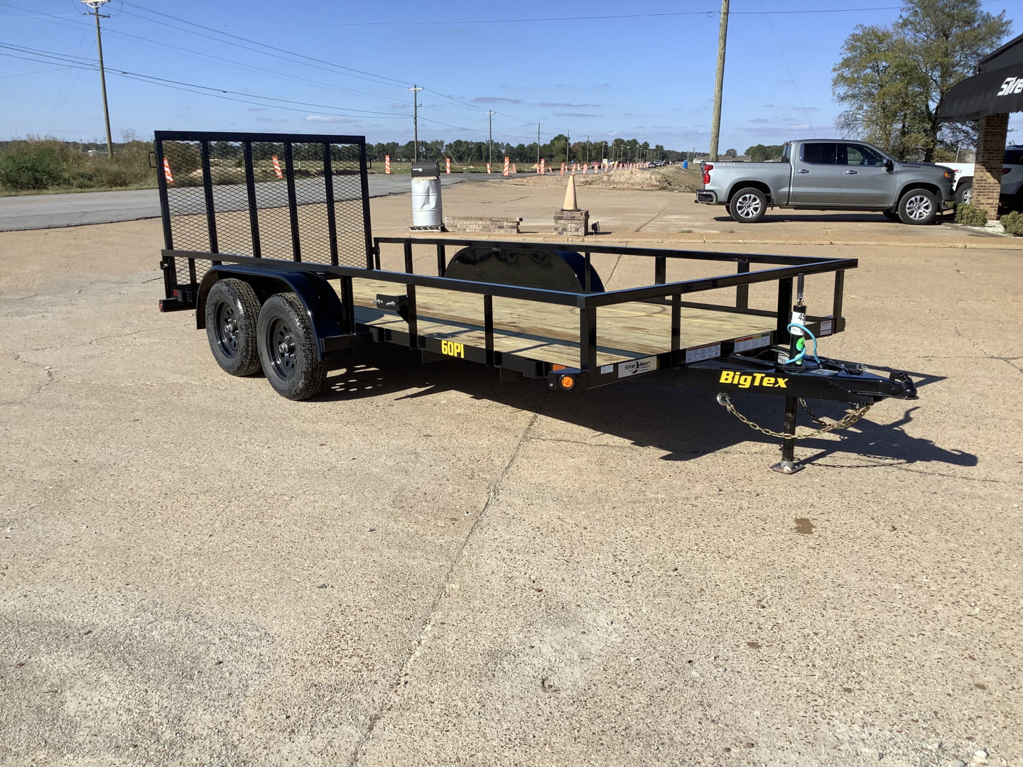 New 2026 Big Tex 60PI-16 Tandem Axle Pipe-Top Utility Trailer with Ramp Gate