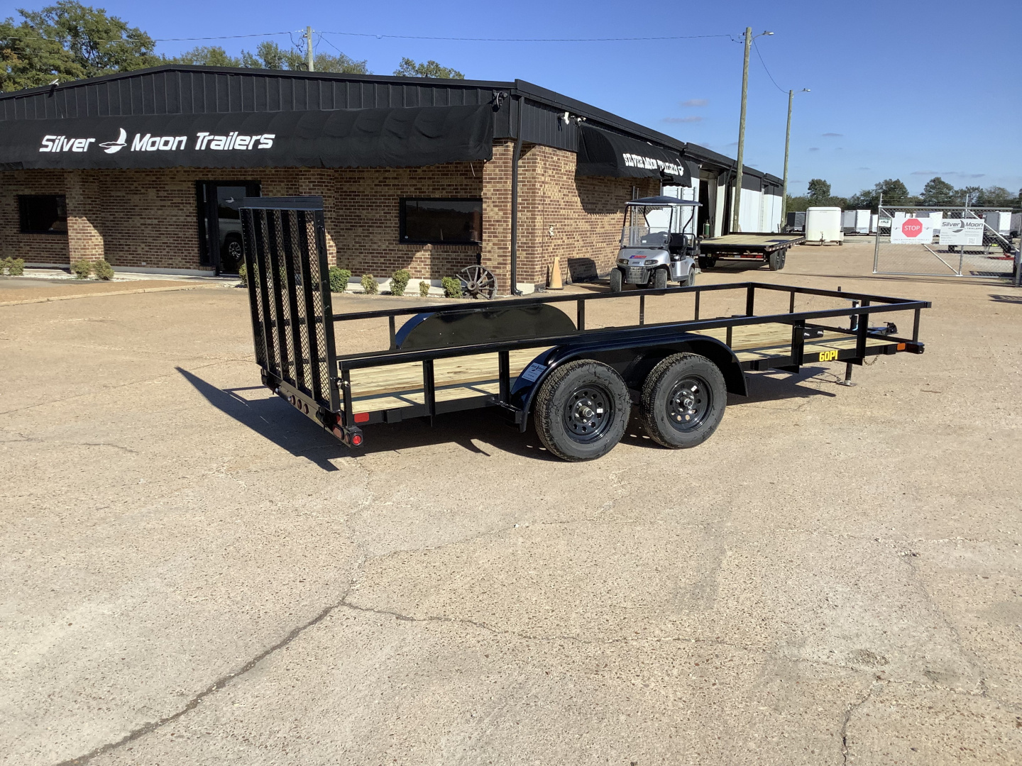New 2026 Big Tex 60PI-16 Tandem Axle Pipe-Top Utility Trailer with Ramp Gate