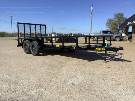 New 2026 Big Tex 60PI-16 Tandem Axle Pipe-Top Utility Trailer with Ramp Gate