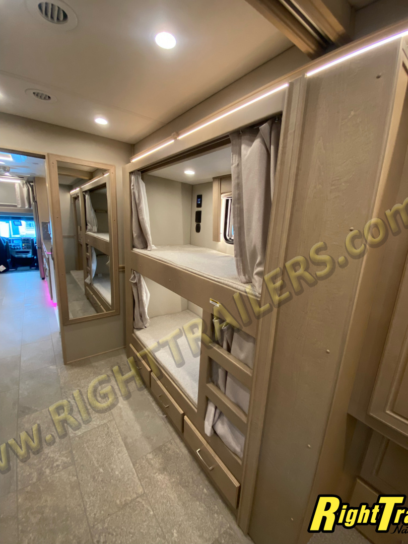 New 2026 Renegade RV Motorhome Peterbilt 567 45CBF- 2 Full Baths & Bunk Beds!