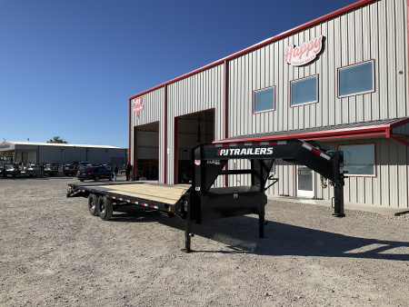 2026 PJ 102”x25’ Quest Gooseneck Flatbed w/ Singles – LQ