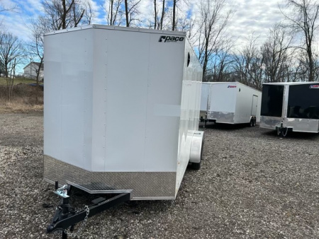 New 2026 Pace American 7 x 16 Outback DLX Flat Top V-Nose Enclosed Cargo Trailer 7K Cargo / Enclosed Trailer