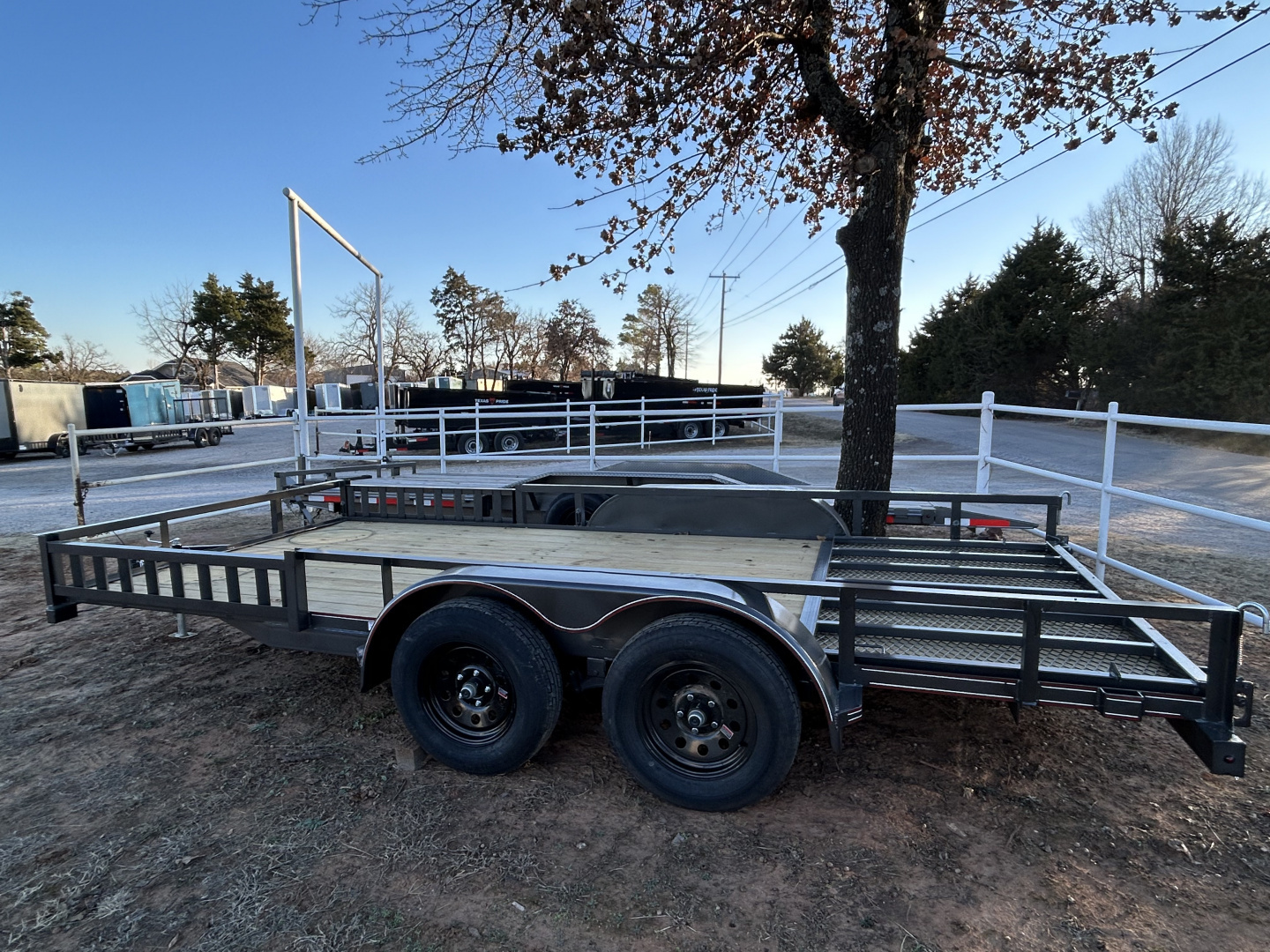 New 2026 Coffee Creek MFG 83"x16' Tandem Axles Utility Trailer