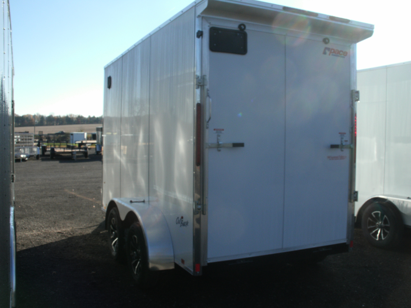 New 2026 Pace American 6 x 12 Tandem Outback DLX Flat Top V-Nose Enclosed Cargo Trailer 7K Cargo / Enclosed Trailer