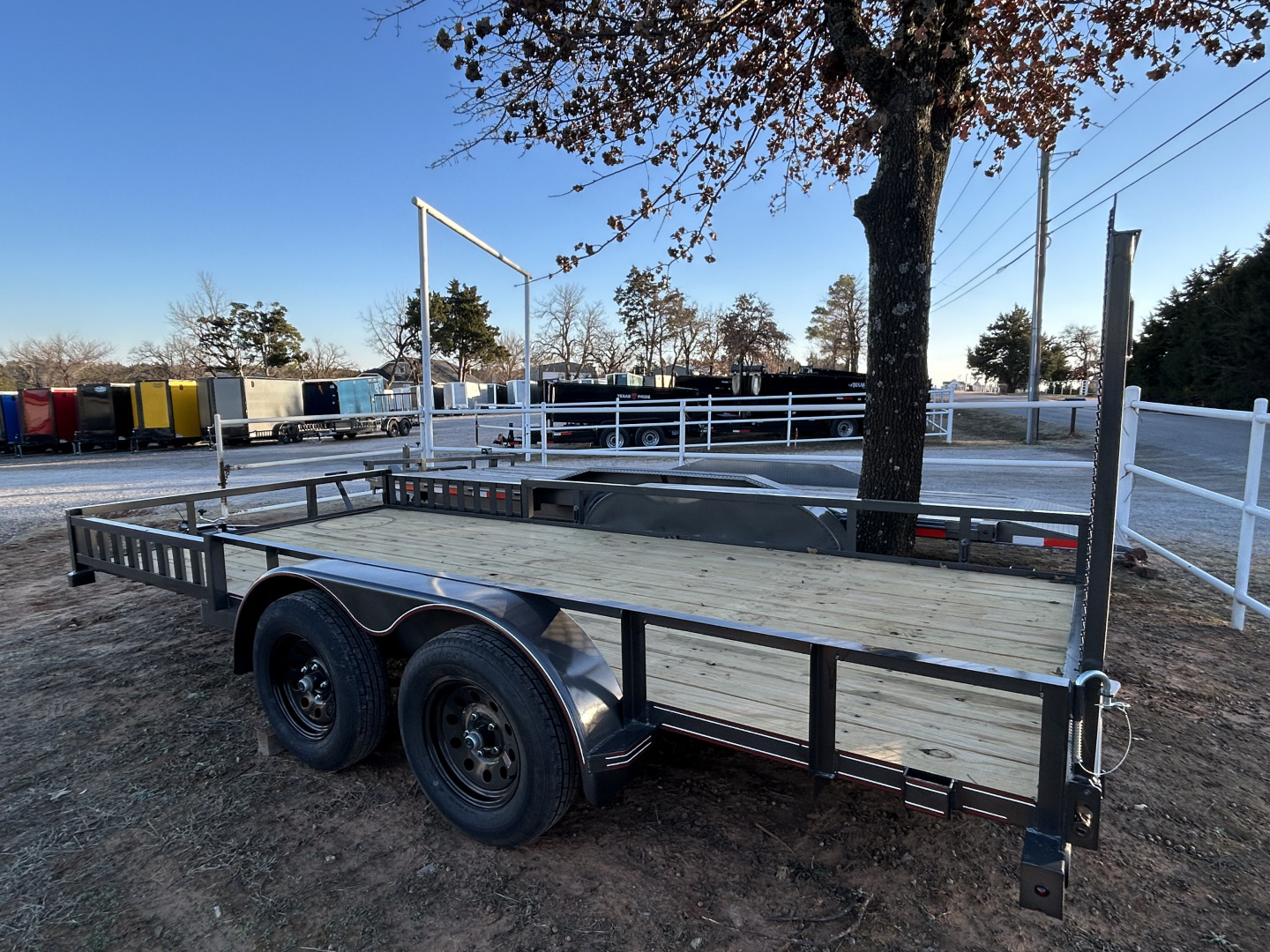 New 2026 Coffee Creek MFG 83"x16' Tandem Axles Utility Trailer