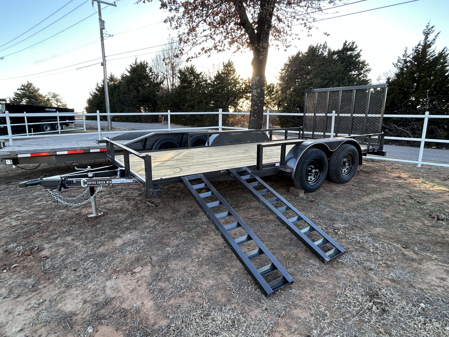 New 2026 Coffee Creek MFG 83"x16' Tandem Axles Utility Trailer
