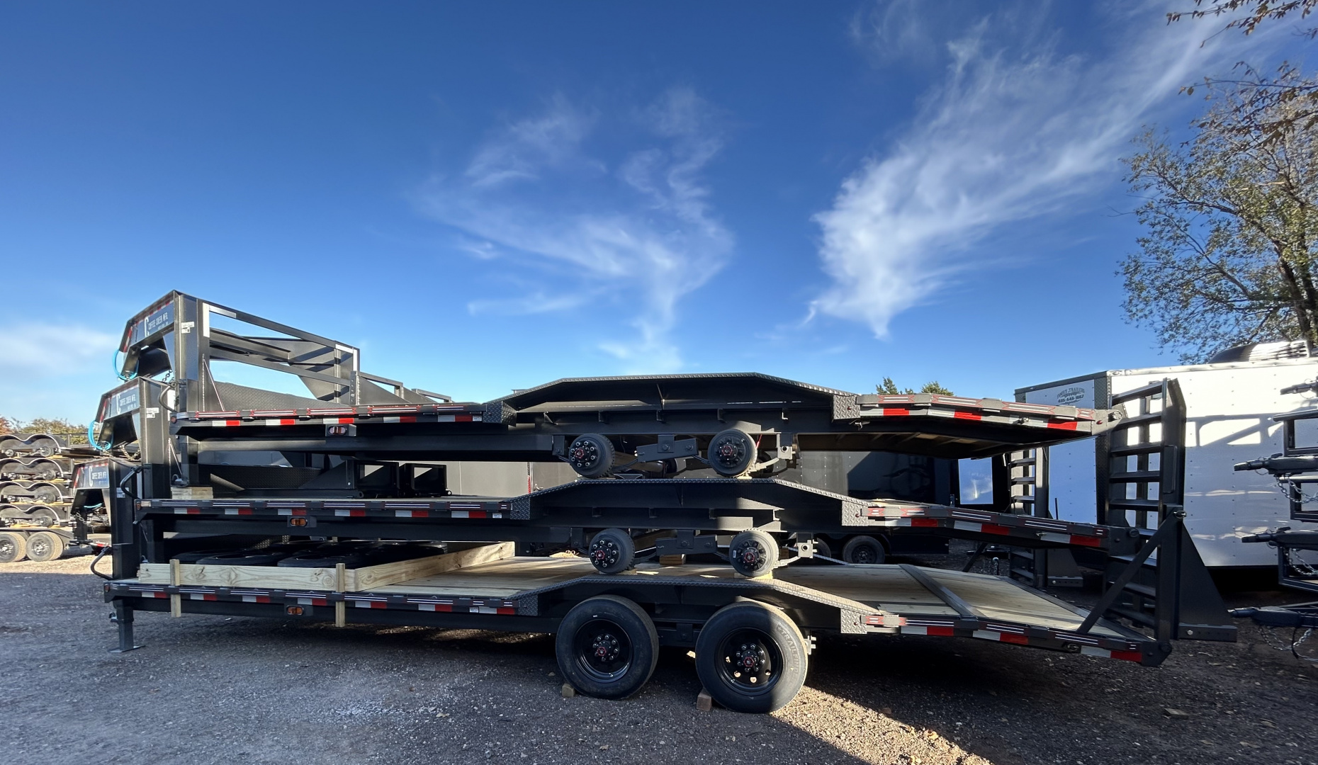 New 2026 Coffee Creek MFG 102"x28' Tandem Axles Equipment Trailer-GOOSENECK