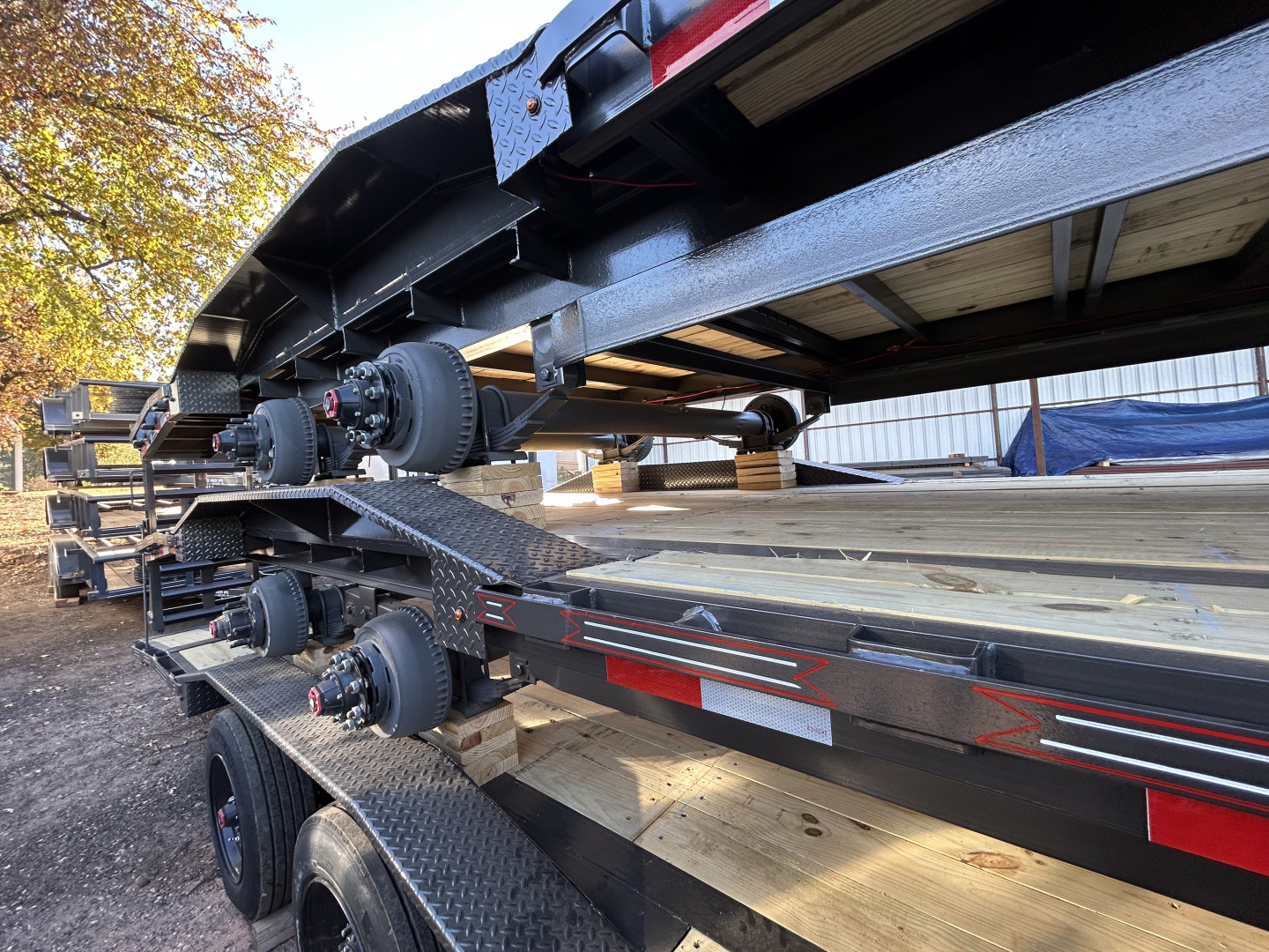 New 2026 Coffee Creek MFG 102"x28' Tandem Axles Equipment Trailer-GOOSENECK